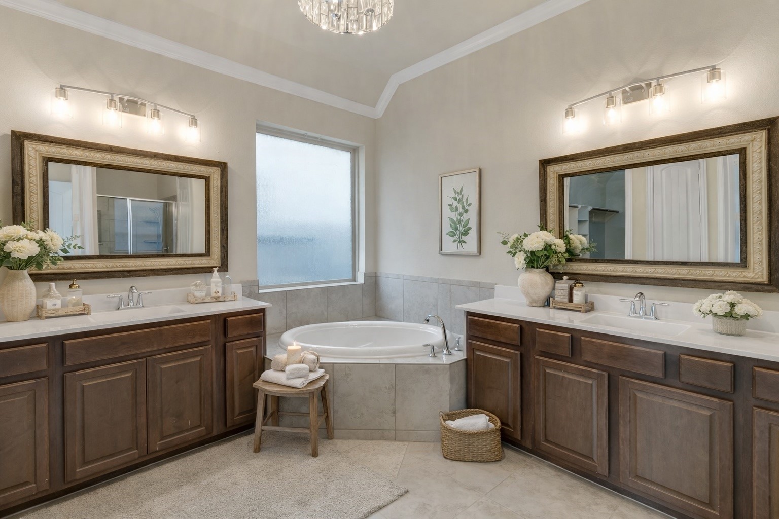 23509 Red Juniper Lane New Caney, TX 77357 - Photo 26 of 48 Primary Bathroom with Soaking tub and separate Shower