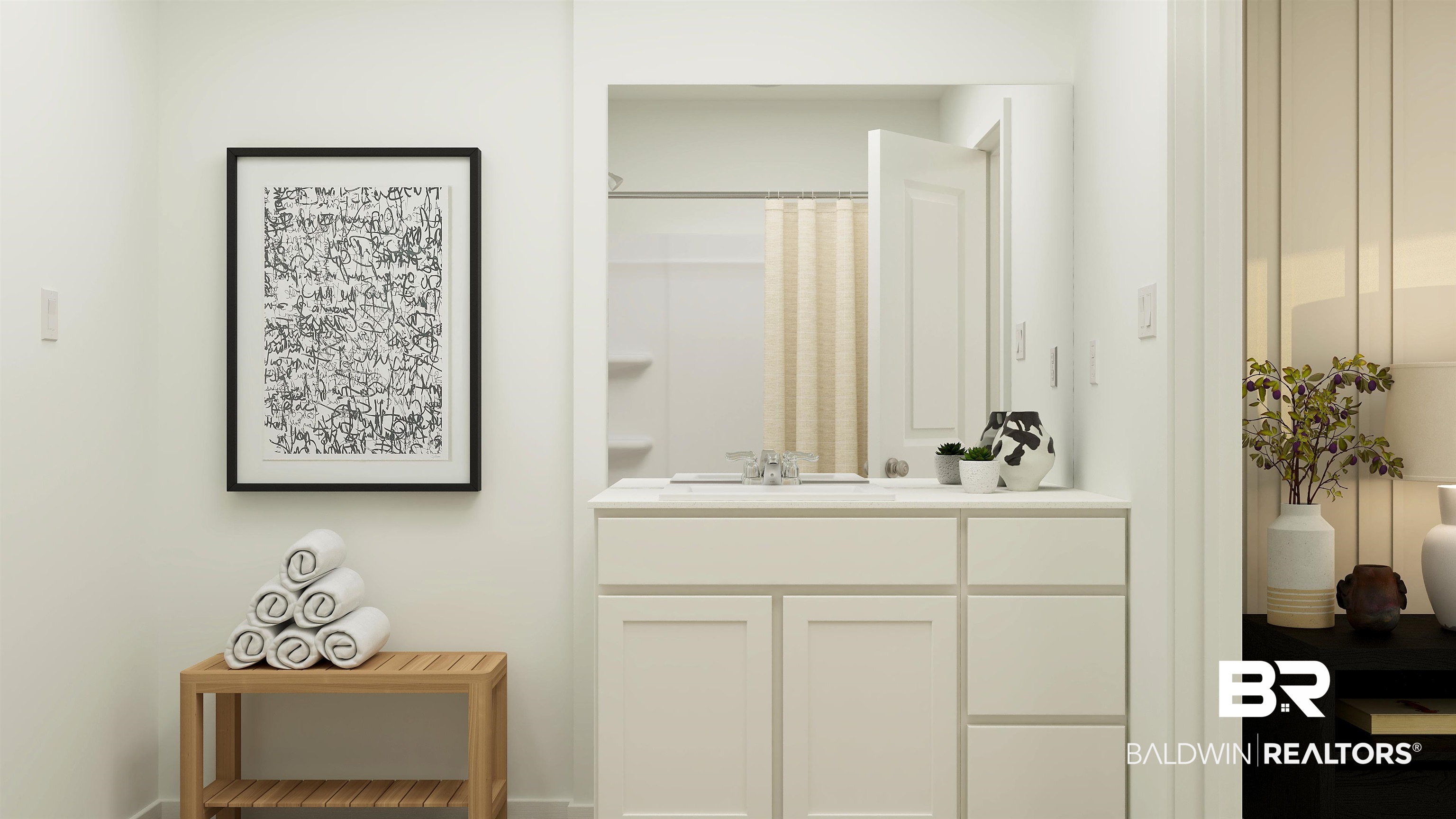 15362 Planters Lane Foley, AL 36535 - Photo 11 of 24 Full bathroom with vanity and a shower with shower curtain