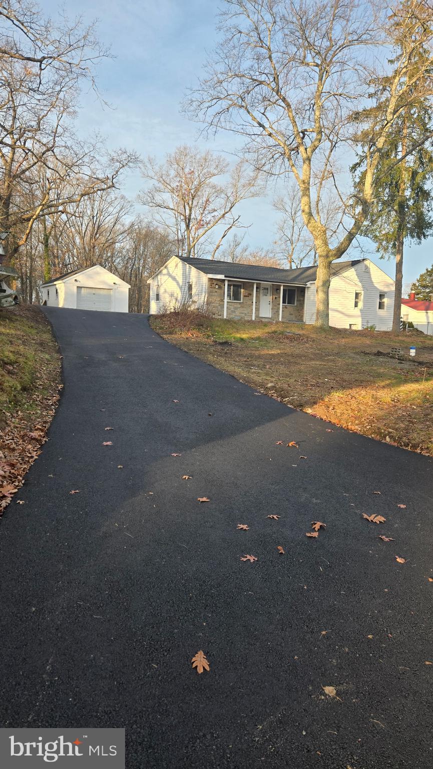 a view of road and yard
