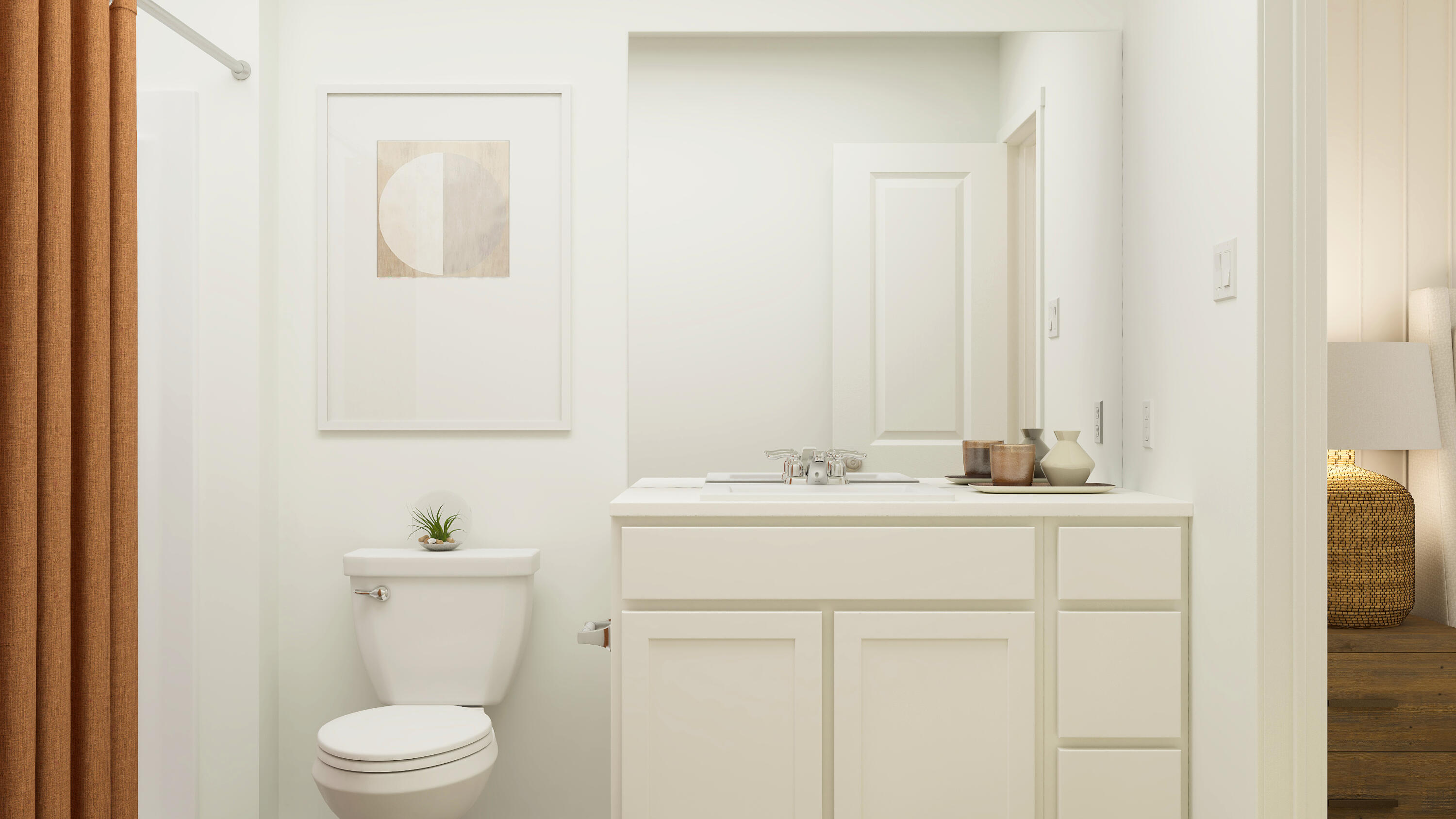 2119 Edgewood Street Lubbock, TX 79403 - Photo 29 of 29 a bathroom with a toilet sink and mirror
