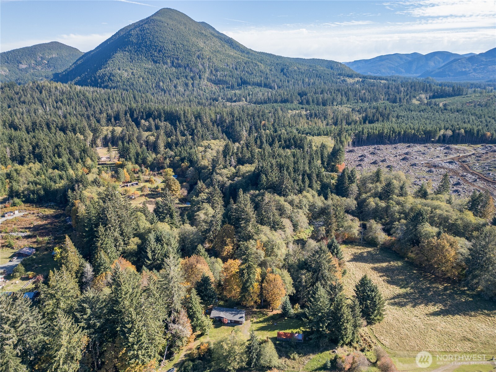2095 Bear Creek Road Port Angeles, WA 98363 - Photo 31 of 39 a view of a town with mountains in the background