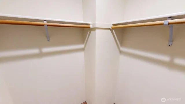 a close view of closet