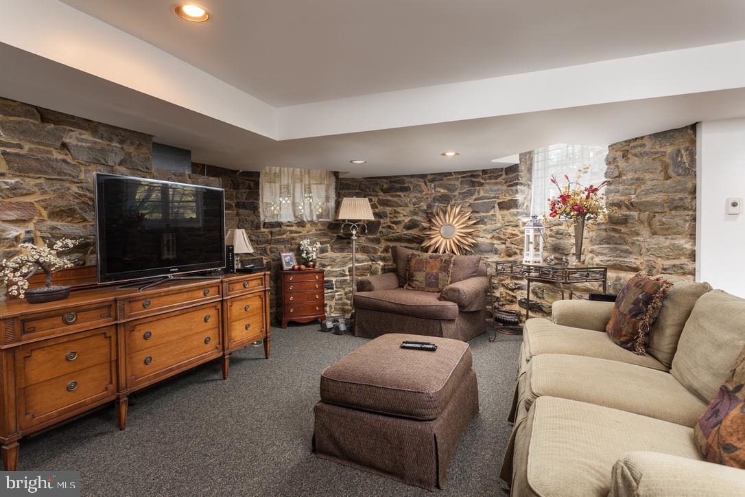 4611 Roland Avenue Baltimore, MD 21210 - Photo 43 of 46 Basement Living area-look at those walls!