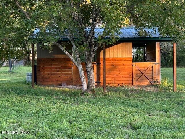 2530 Roslin Road Deer Lodge, TN 37726 - Photo 42 of 58 a view of a backyard with a garden