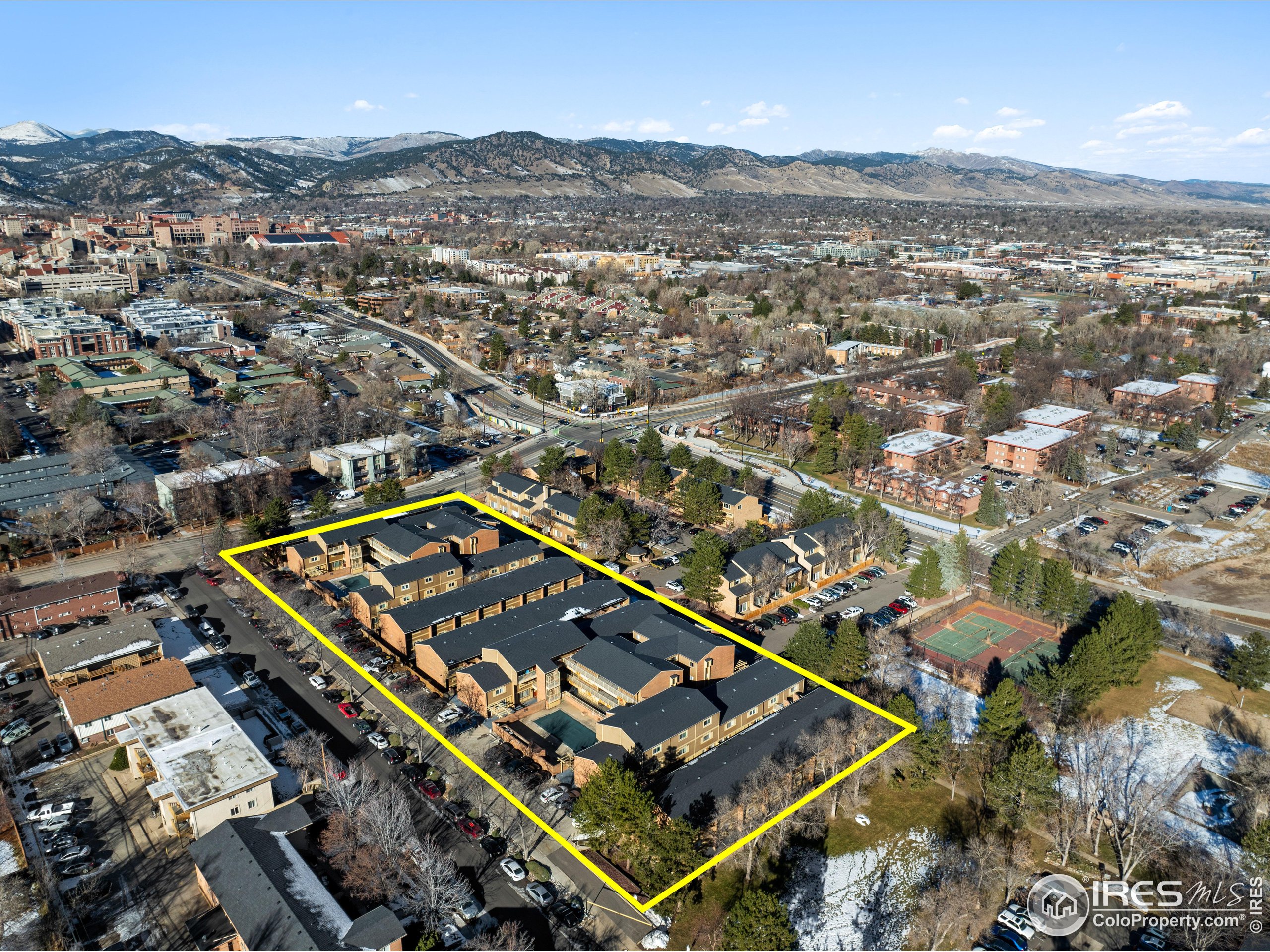 3009 Madison Avenue, Unit 315 Boulder, CO 80303 - Photo 5 of 17 an aerial view of residential houses with city view
