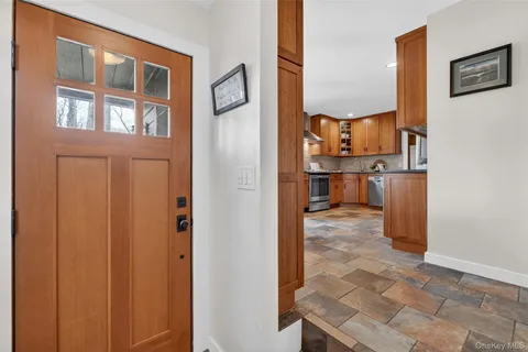 a view of kitchen and living room