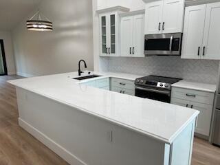 102 Pinecrest Circle, Unit C Jupiter, FL 33458 - Photo 5 of 38 a kitchen with a sink a microwave and cabinets