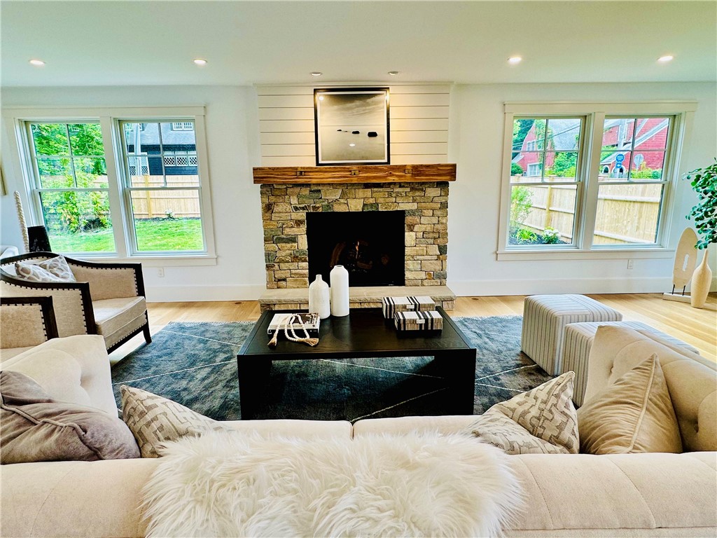 166 Ruggles Avenue Newport, RI 02840 - Photo 19 of 50 Heat and Glo Gas Fireplace and view to private garden.