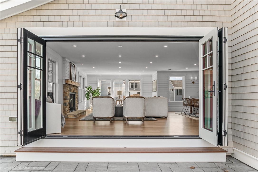 166 Ruggles Avenue Newport, RI 02840 - Photo 22 of 50 Anderson Series 12' Folding Patio Door for Full Opening to large patio.