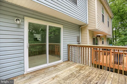 a view of a wooden deck