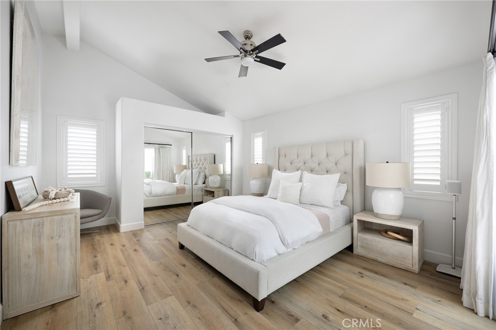 618 Iris Avenue, Unit B Corona del Mar, CA 92625 - Photo 10 of 20 a bedroom with a bed and a view of living room