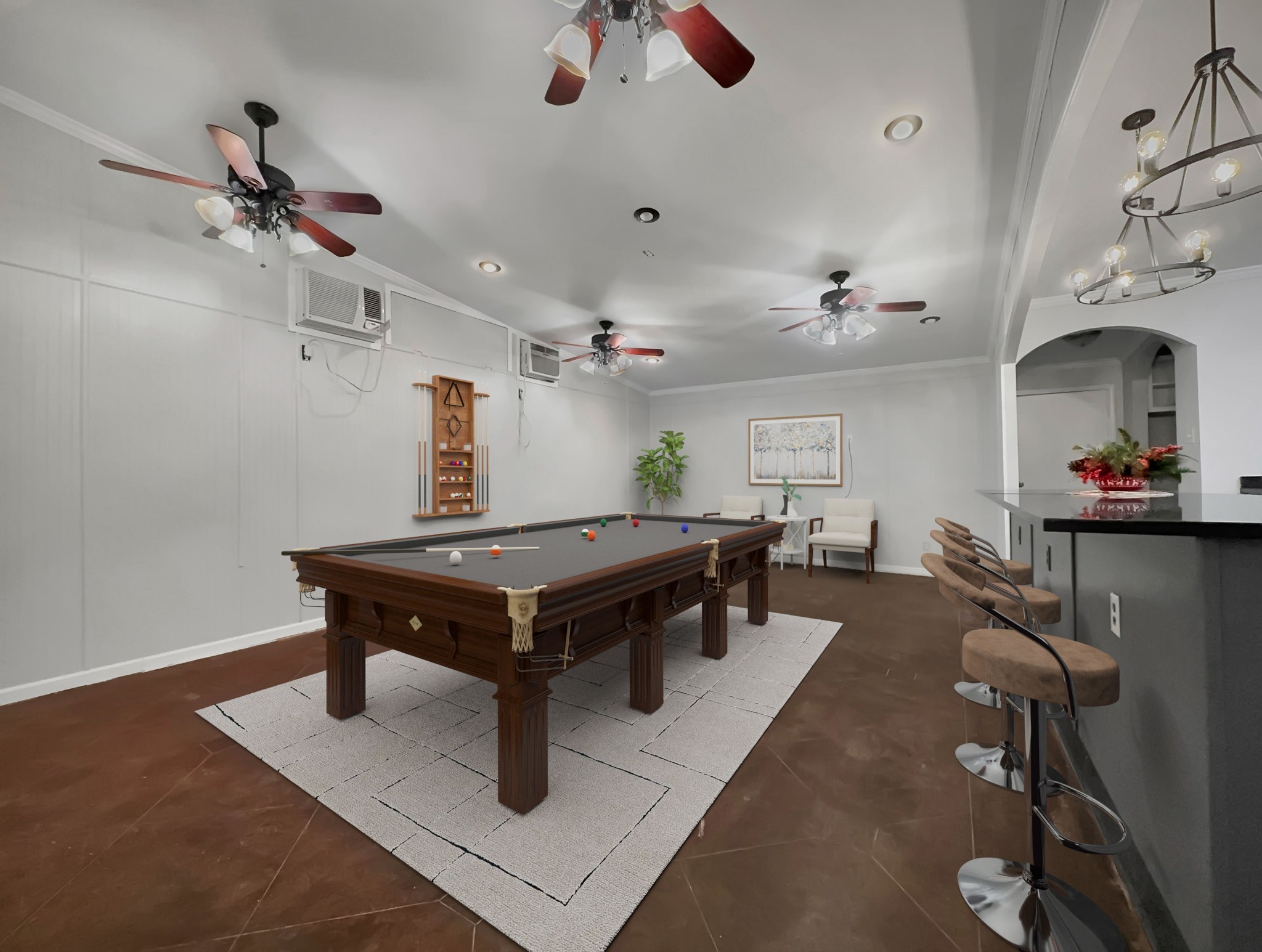 2523 Syon Drive Memphis, TN 38119 - Photo 33 of 54 a living room with furniture a flat screen tv and a ceiling fan