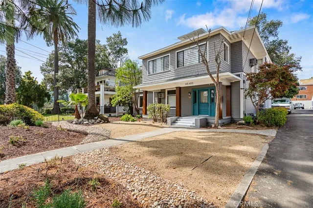 a view of a house with a patio