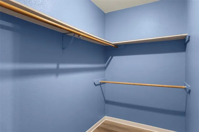 a view of small space with racks on the wall