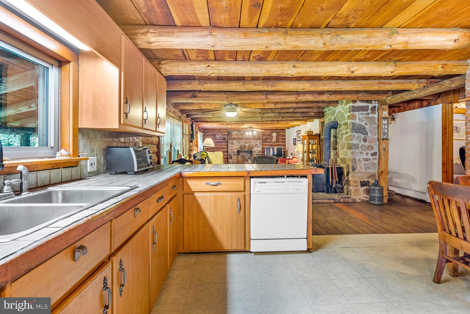 1464 Chestnut Ridge Road Upper Black Eddy, PA 18972 - Photo 6 of 32 wood stove in addition to wood burning fireplace