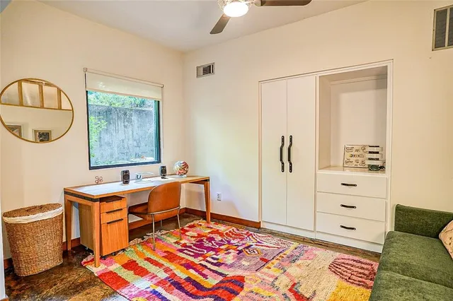 a room with furniture and window