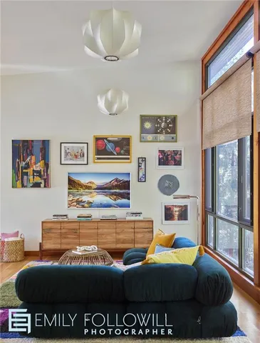 a bedroom with a bed and dresser