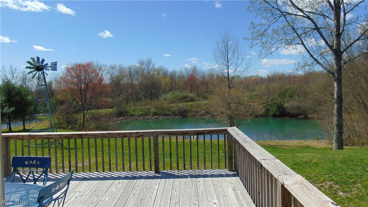 73881 Henderson Ridge Road St. Clairsville, OH 43950 - Photo 20 of 38 Deck with view of the pond