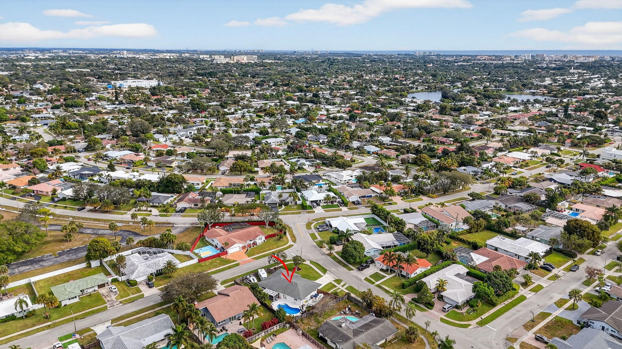 1311 Southwest 14th Avenue Boca Raton, FL 33486 - Photo 53 of 54 an aerial view of a city with lots of residential buildings