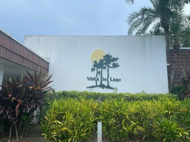 a swimming pool with plants