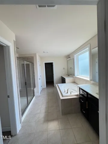 a kitchen with a cabinets and counter space