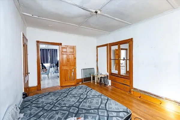 a room with toys and a dresser