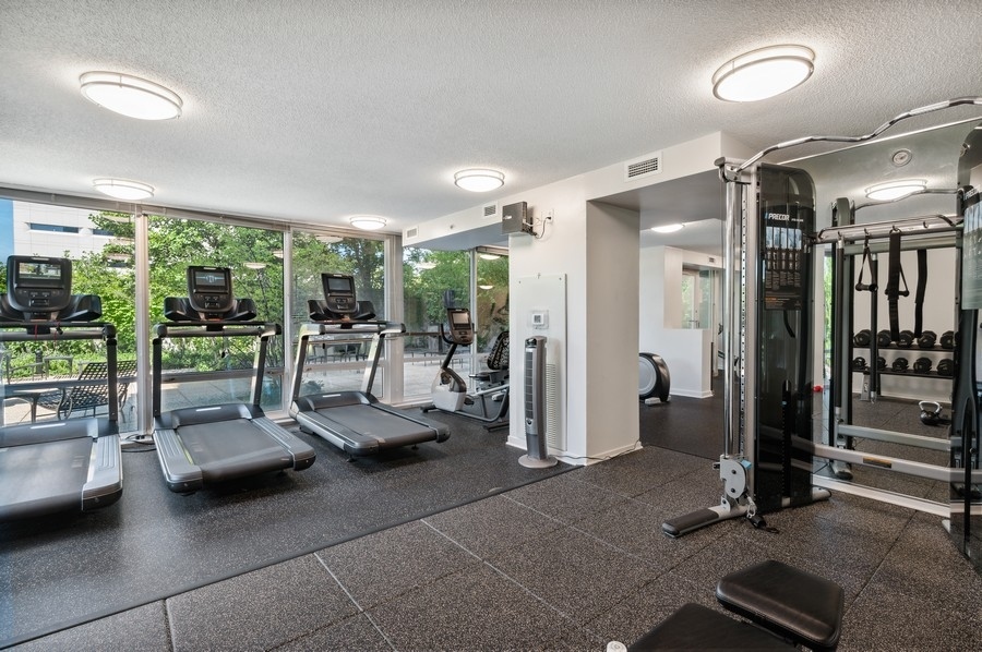 800 Elgin Road, Unit 1001 Evanston, IL 60201 - Photo 18 of 18 a view of a room with gym equipment