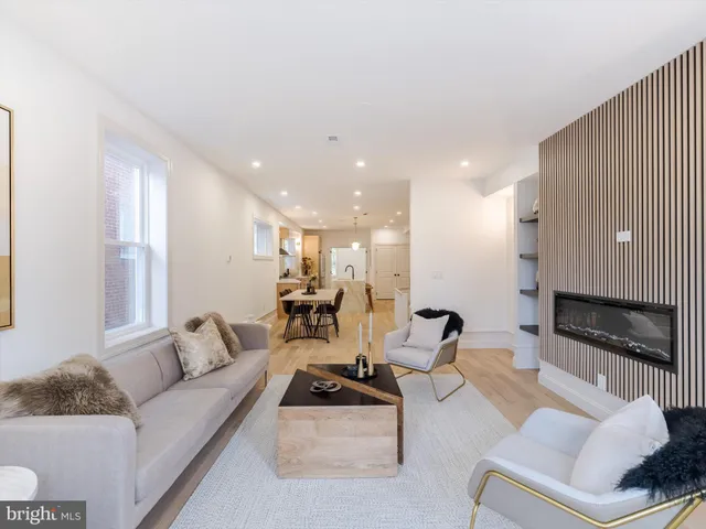 a living room with furniture and a couch