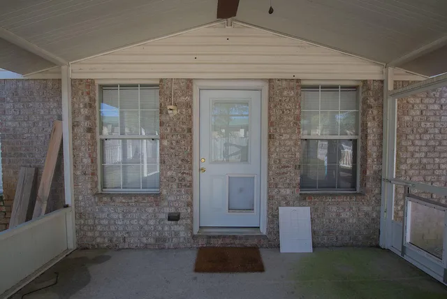 a view of a door of the house