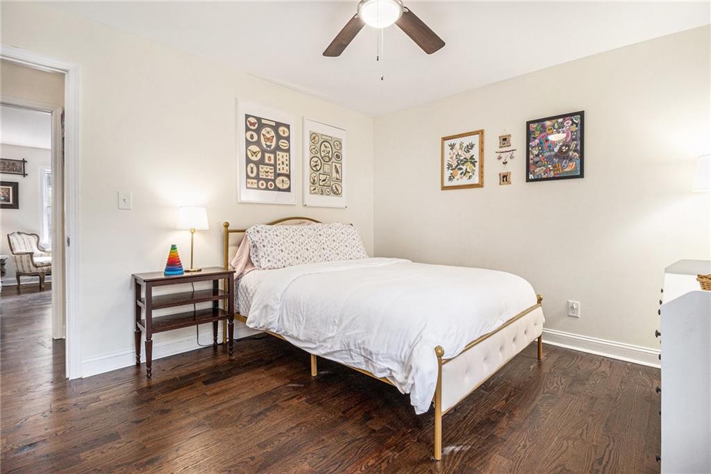 1347 Dorothy Drive Decatur, GA 30030 - Photo 26 of 38 a bedroom with a bed and a lamp