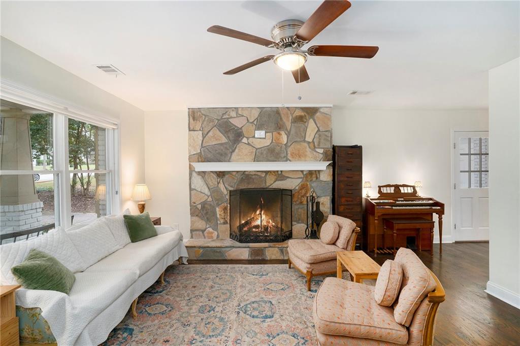 1347 Dorothy Drive Decatur, GA 30030 - Photo 6 of 38 a living room with furniture and a fireplace