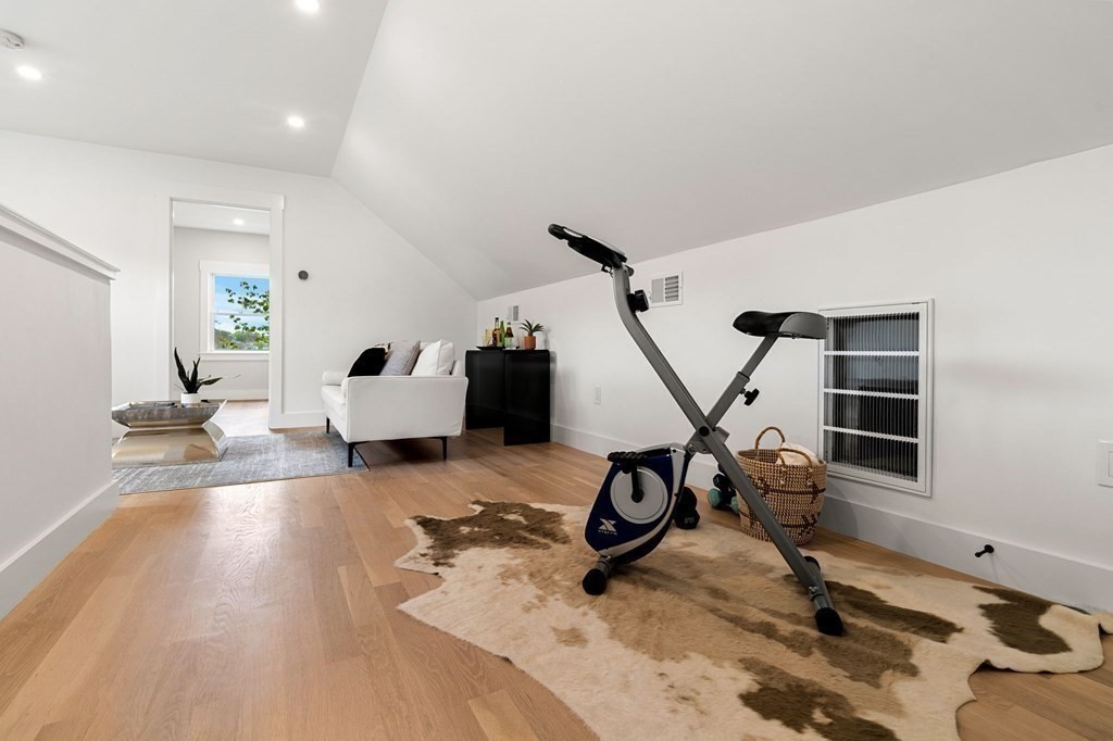 136 Wright Street Arlington, MA 02474 - Photo 31 of 38 a view of a room with gym equipment