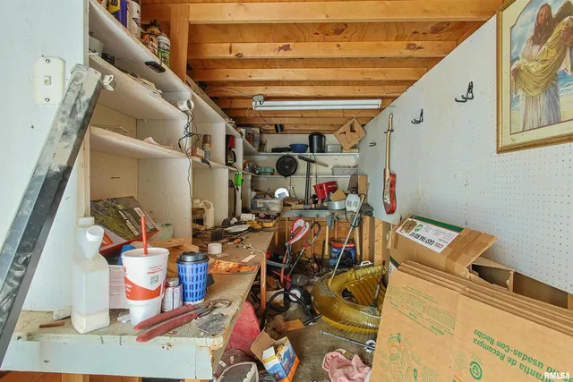 a view of storage and utility room