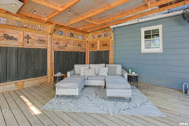 a view of a roof deck