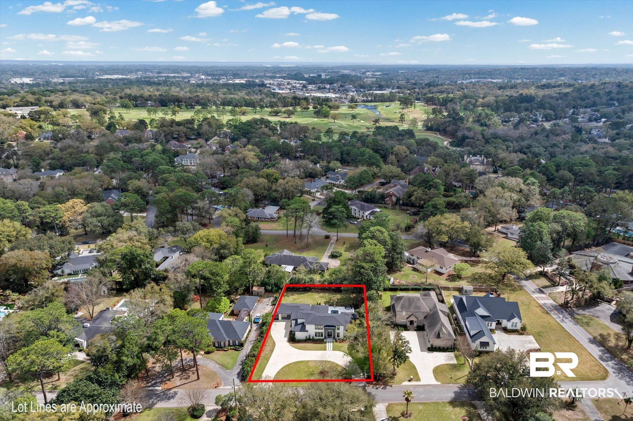 69 Jordan Lane Mobile, AL 36608 - Photo 53 of 57 Aerial perspective of suburban area featuring property parcel outlined