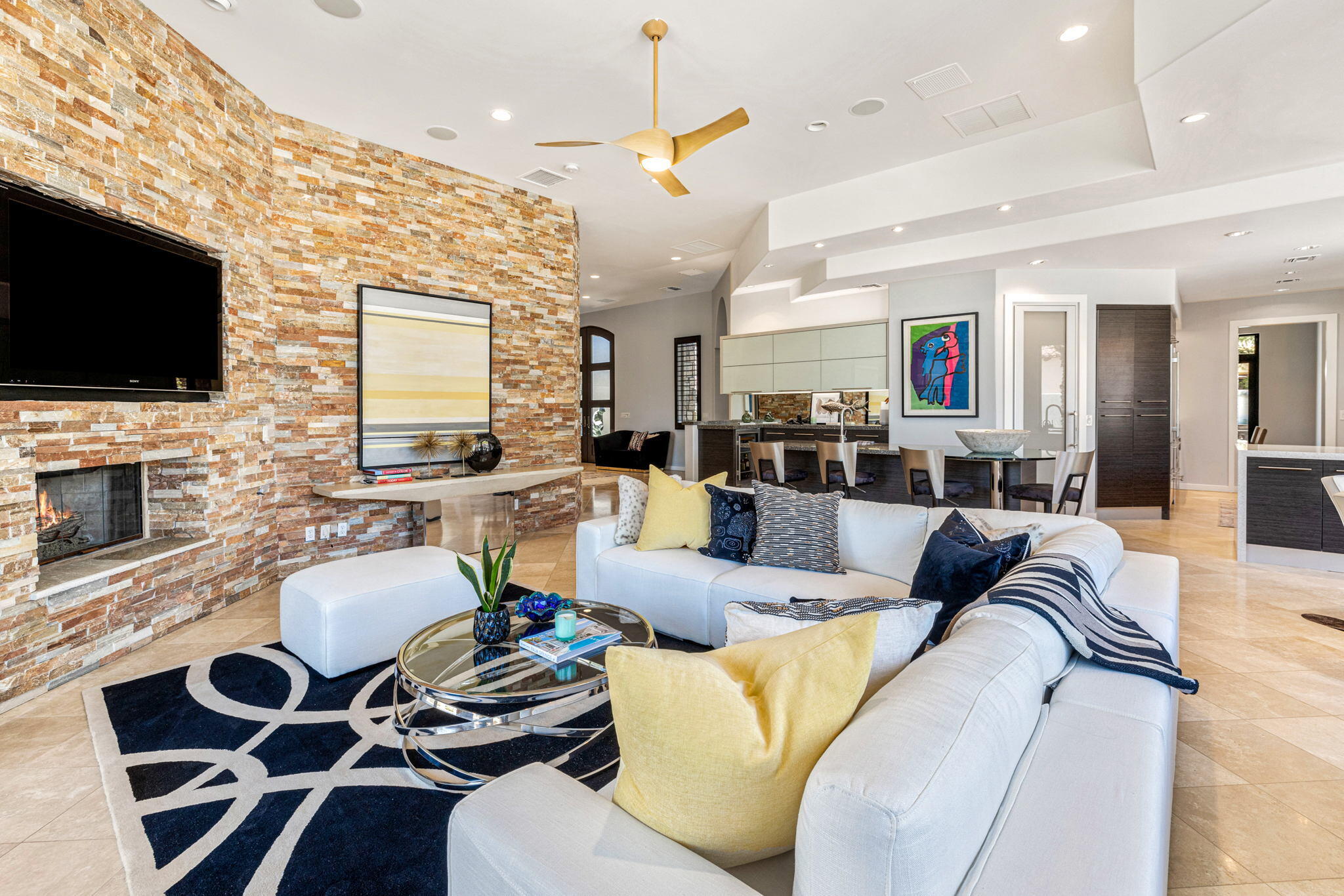 28 Clancy Lane South Rancho Mirage, CA 92270 - Photo 12 of 78 a living room with furniture and a flat screen tv