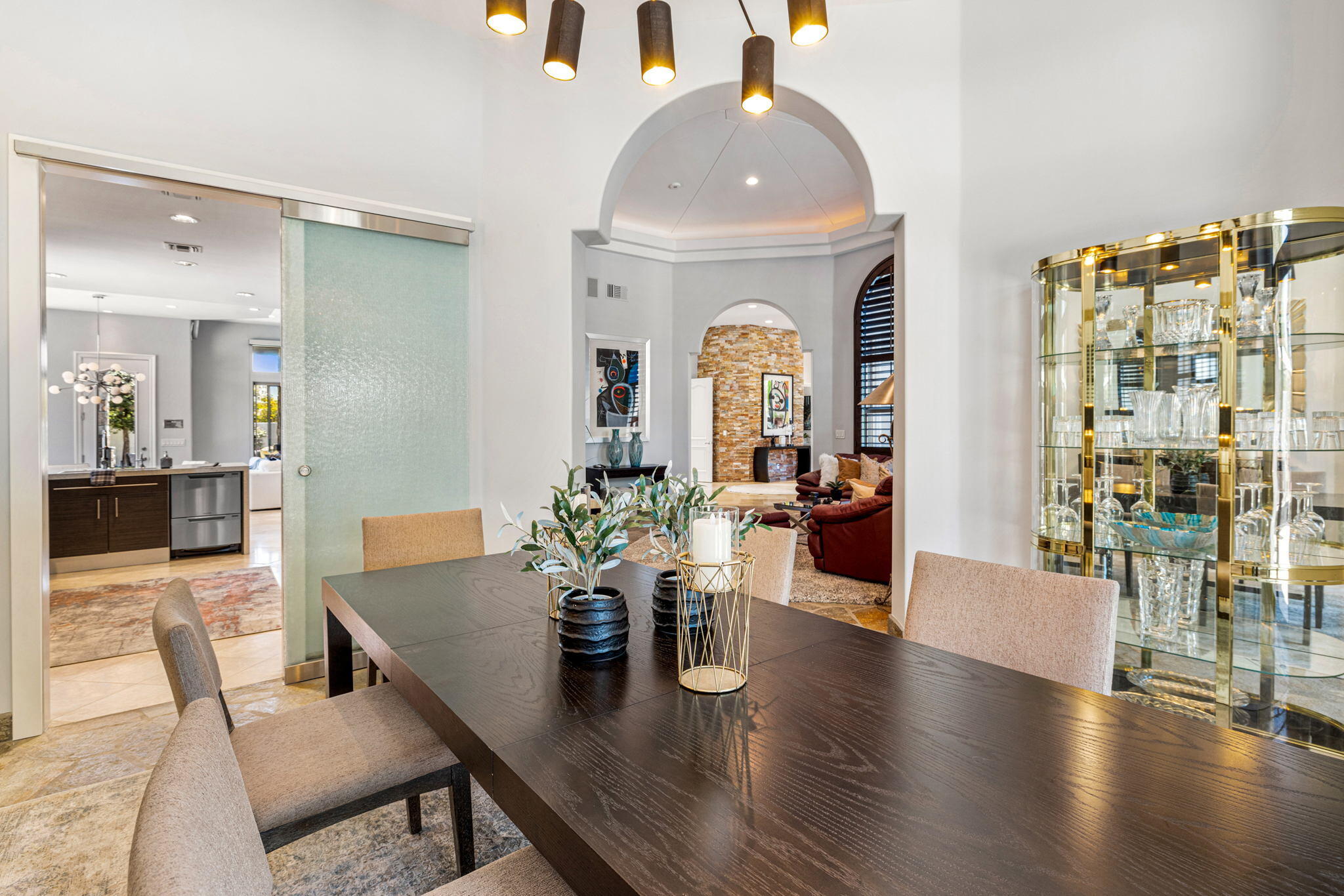28 Clancy Lane South Rancho Mirage, CA 92270 - Photo 25 of 78 a view of a dining room with furniture and wooden floor