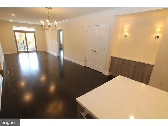 a view of a livingroom with a chandelier
