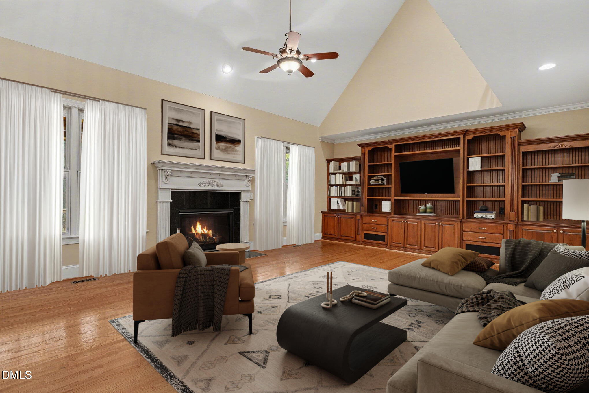 3104 Lake Wheeler Road Raleigh, NC 27603 - Photo 16 of 74 a living room with furniture and a flat screen tv