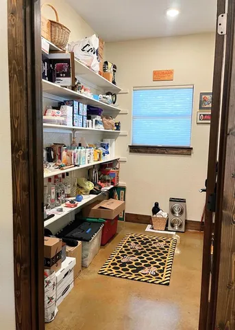 a room with storage and utility