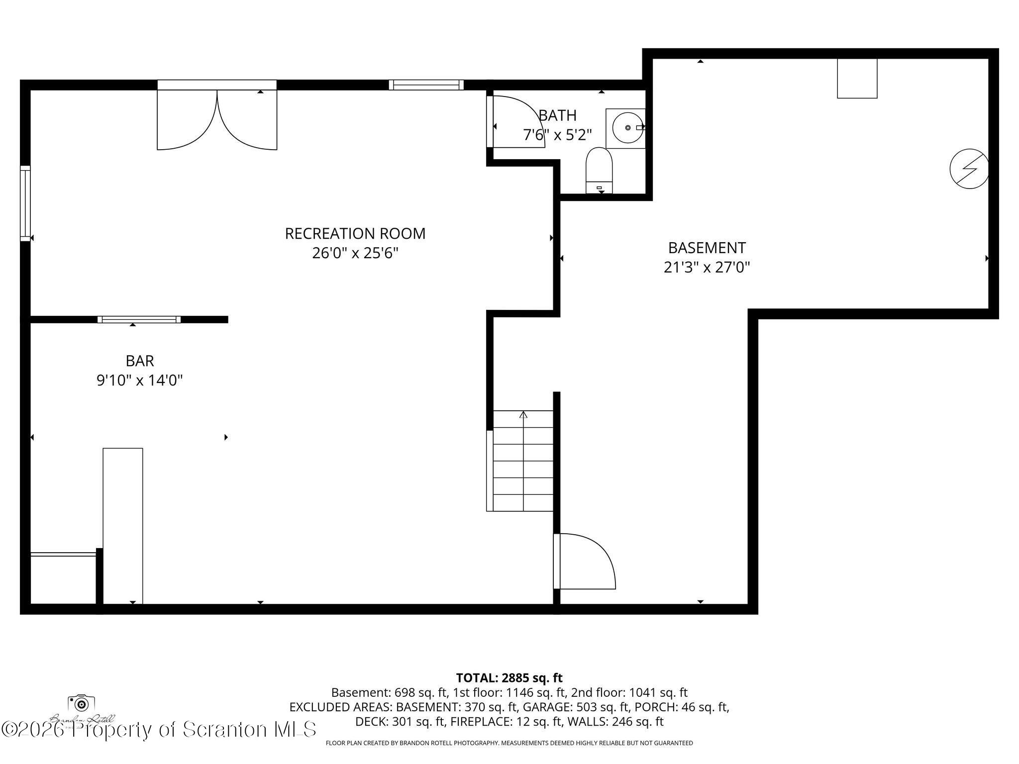 307 Stoney Creek Road Clarks Summit, PA 18411 - Photo 70 of 73 Basement Floorplan