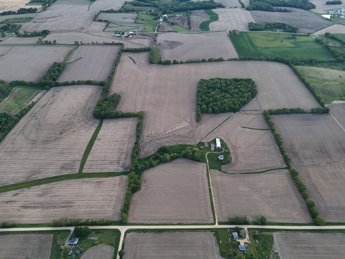 12150 North Damascus Road Winslow, IL 61089 - Photo 6 of 9 an aerial view of a house with yard