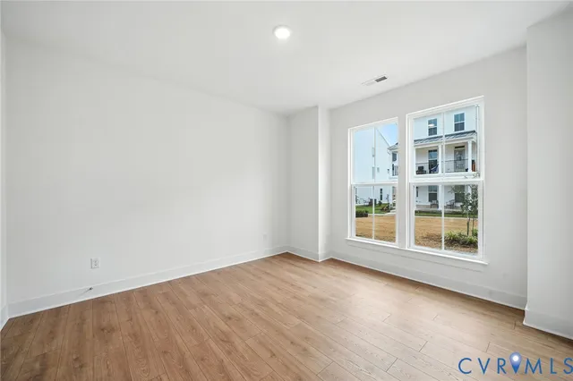 an empty room with a window