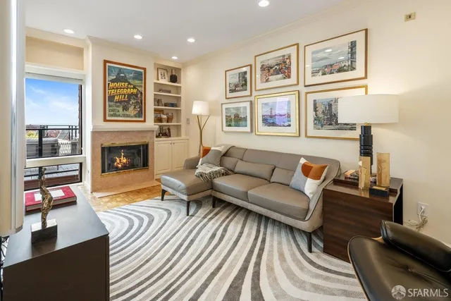 a spacious bedroom with a bed and a couch