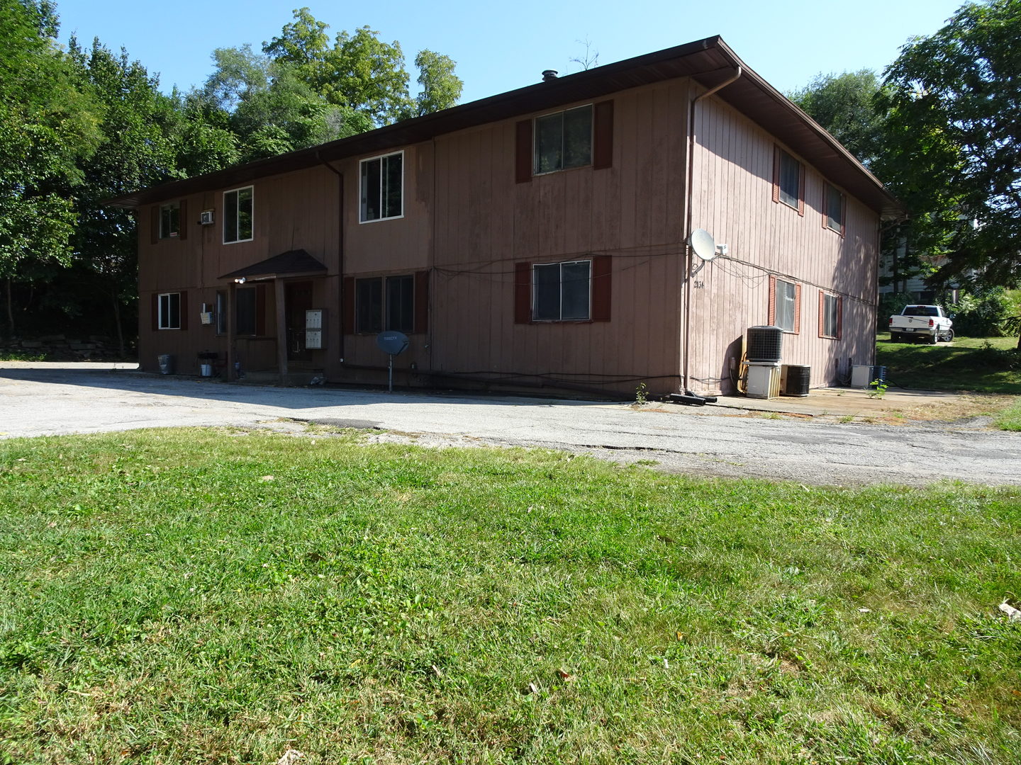 a house view with a outdoor space