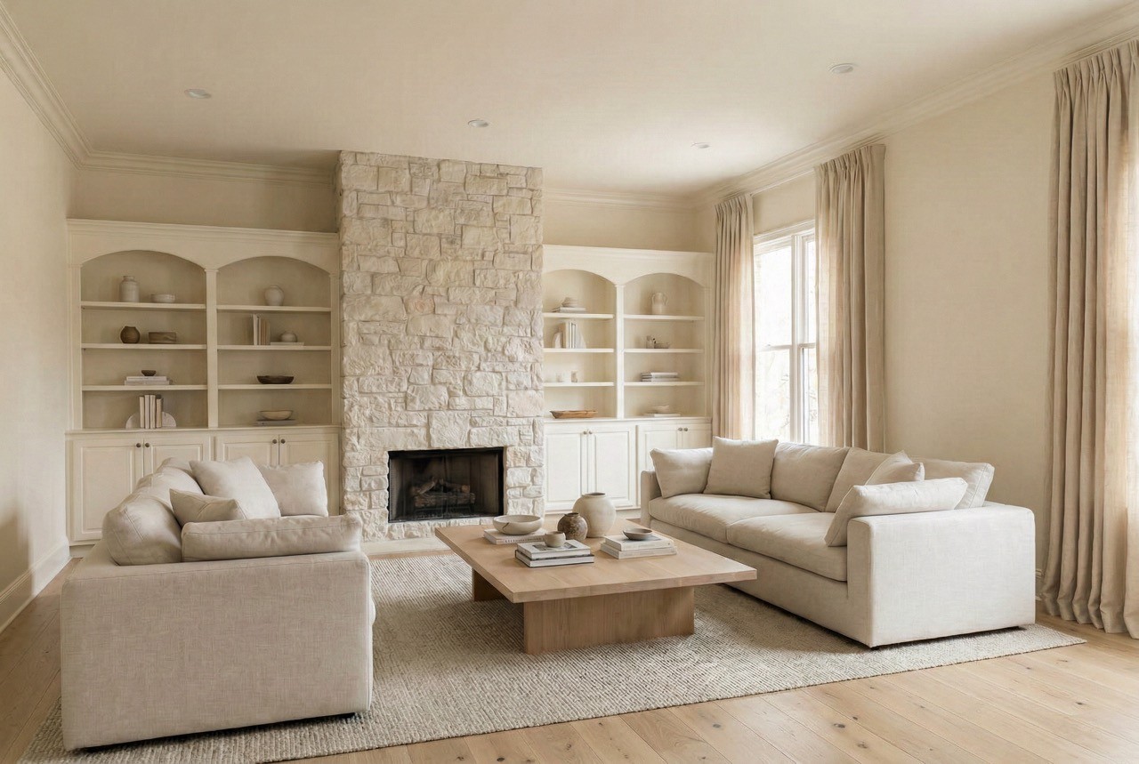 5561 Parker Branch Road Franklin, TN 37064 - Photo 7 of 21 a living room with furniture and a fireplace