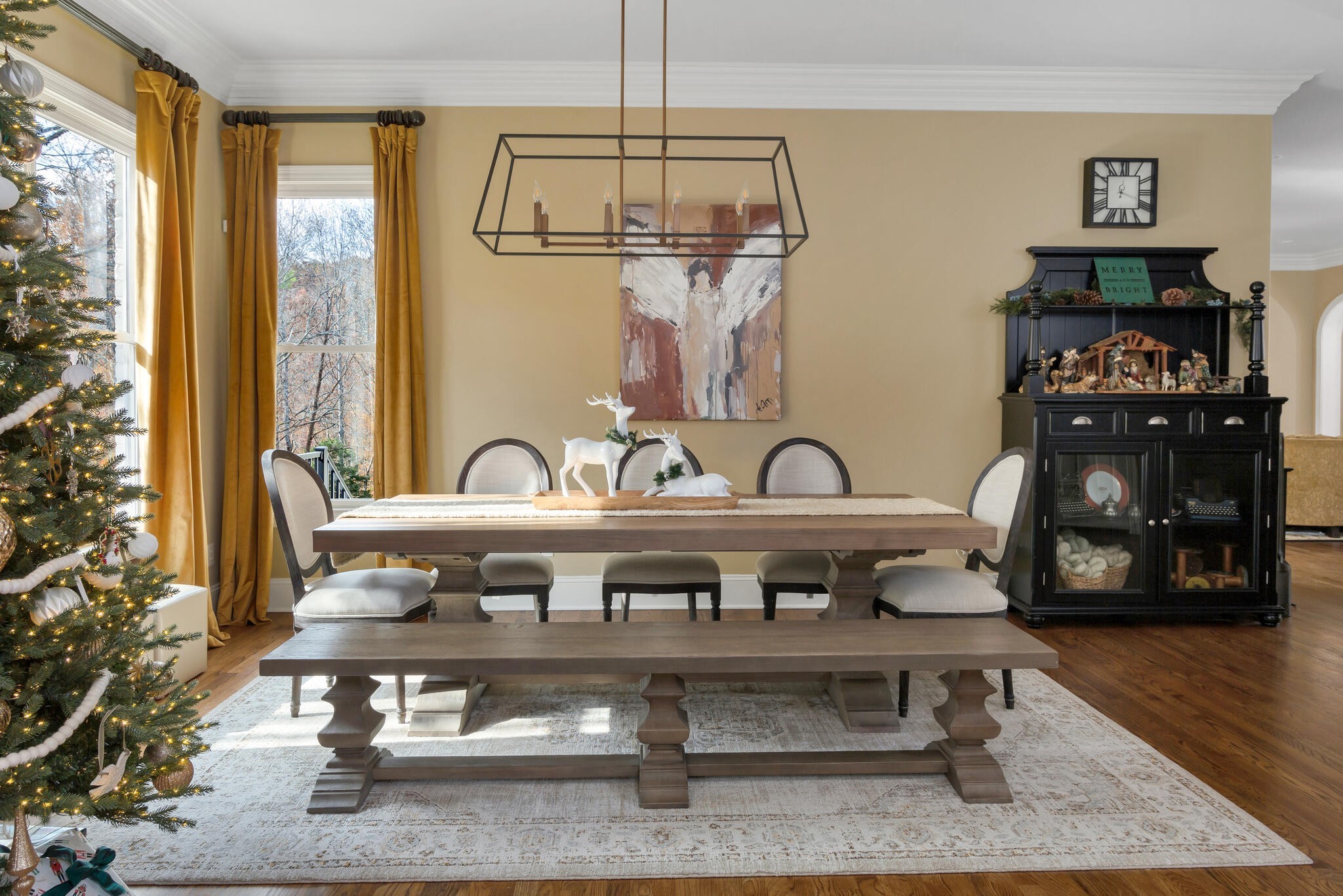 5561 Parker Branch Road Franklin, TN 37064 - Photo 8 of 21 a view of a dining room with furniture window and wooden floor