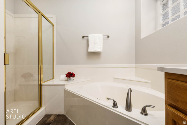2158 Balboa Way St. George, UT 84770 - Photo 17 of 40 Full bath with a shower stall and a bath