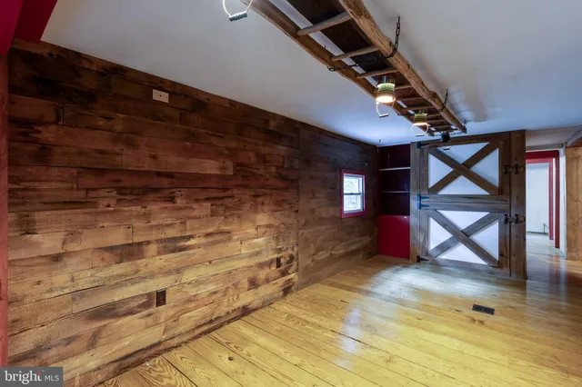 a view of a hall with an empty room