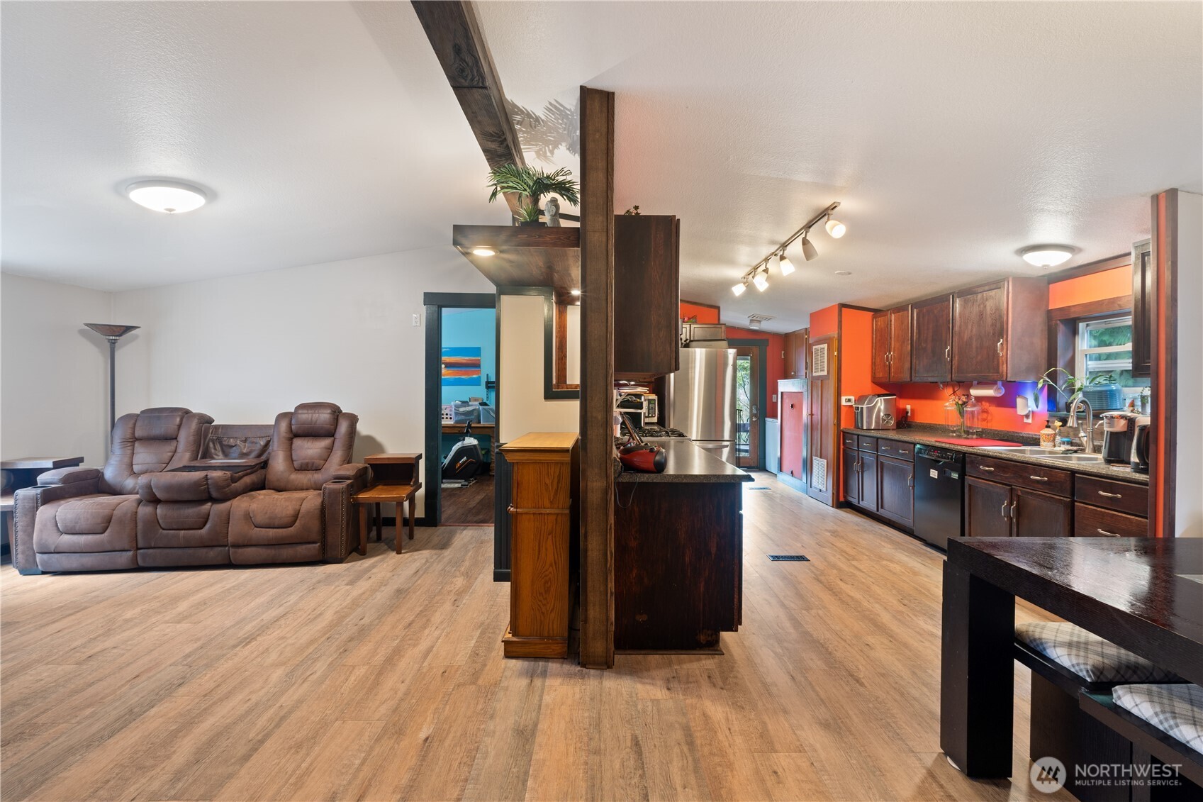 5818 Everson Goshen Road Bellingham, WA 98226 - Photo 9 of 34 a living room with furniture and a flat screen tv